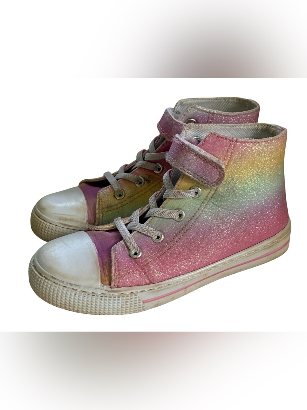 SPARKLY HIGH TOP SNEAKERS VELCRO
